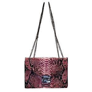 Badgley Mischka Snake Print Studded Crossbody/Shoulder Bag